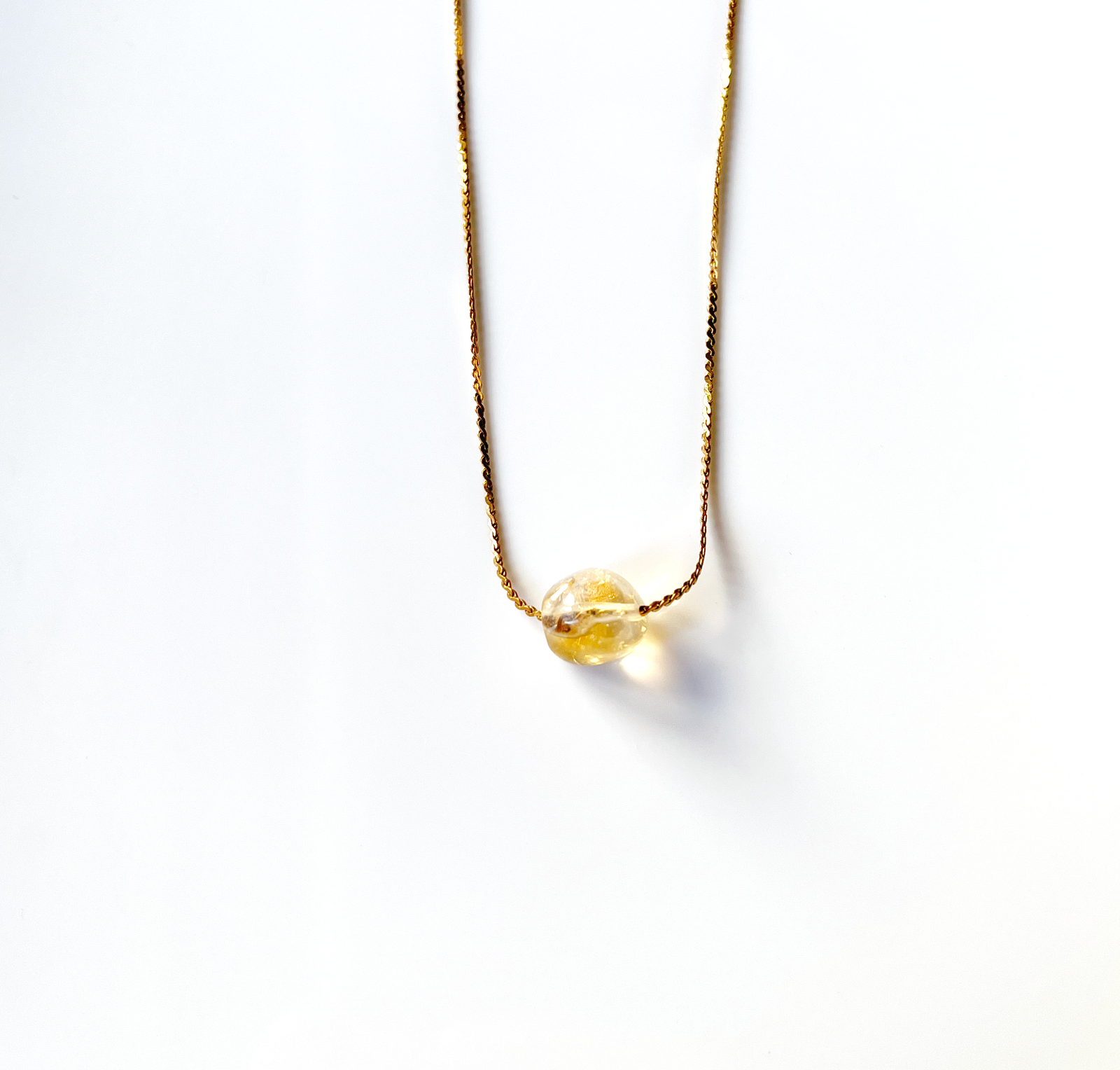 yellow quartz necklace